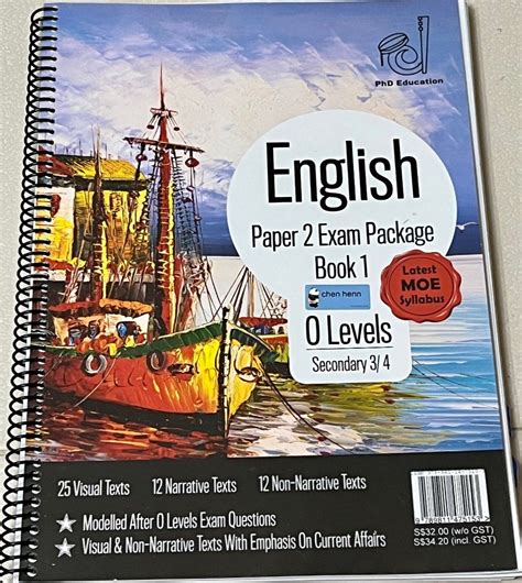 O Levels English Paper Exam Package Book Hobbies Toys Books