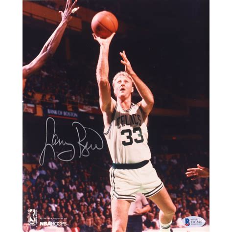 Larry Bird Signed Celtics 8x10 Photo Beckett Pristine Auction