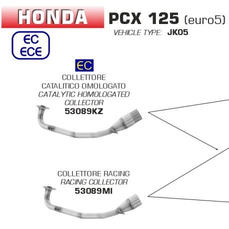 Collecteur pour pot d échappement ARROW URBAN pour scooter HONDA PCX