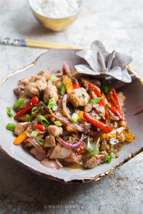 Easy Singapore Black Pepper Chicken Stir Fry