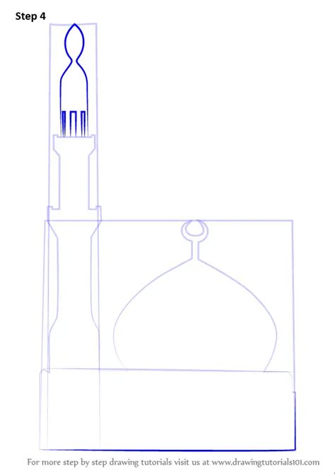 Learn How To Draw A Simple Mosque Islam Step By Step Drawing Tutorials