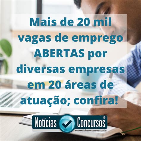 Mais De 20 Mil Vagas De Emprego Confira 20 áreas Com Alta Demanda