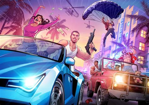 Grand Theft Auto Vi Trilogy Tribute Vice City — Patrick Brown Art