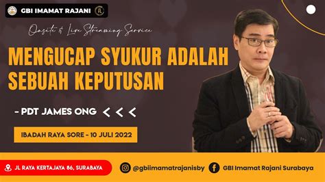 Ibadah Raya Sore Gbi Imra Onsite Live Streaming Service Juli