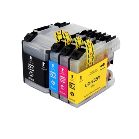 Compatible Brother LC 539XL LC535XL Ink Cartridge Black Cyan Magenta