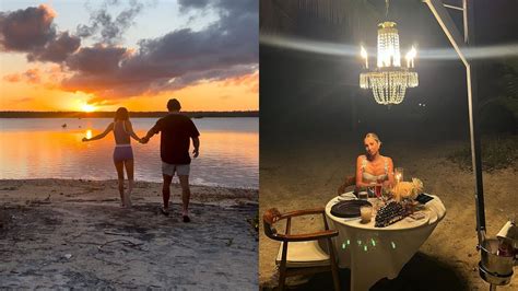 In Photos Braxton Berrios And Alix Earle Enjoy Romantic Getaway To The Bahamas During Dolphins