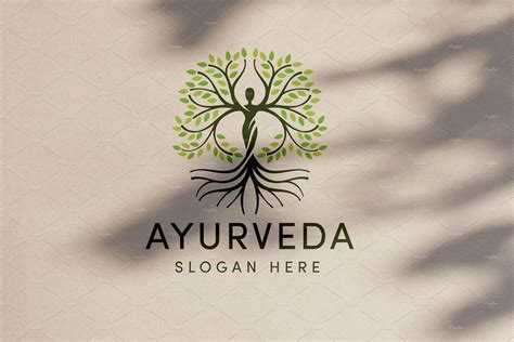 Ayurveda Logo Template | Tree of life logo, Life logo, Cat logo design