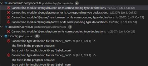 Angular Cannot Find Modules Or Its Corresponding Type Declarations