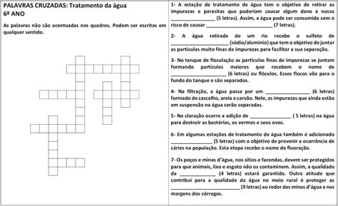 Exerc Cios Sobre Polui O E Tratamento Da Gua Para O Ano E Ano