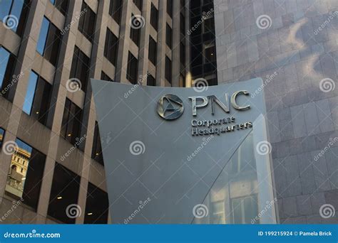 Sign at Corporate Headquarters of PNC Bank, Pittsburgh Pennsylvania ...