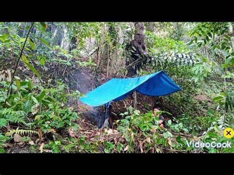 Cemping Di Hutan Survival Hujan Deras Survival Bikin Pondok Di Tengah