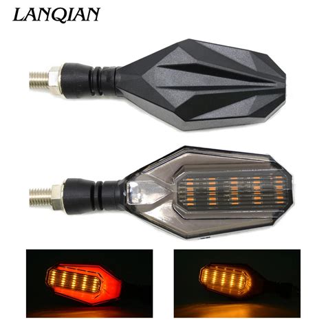 Pcs Universal Motorcycle Turn Signal Light Indicators Amber Light Led