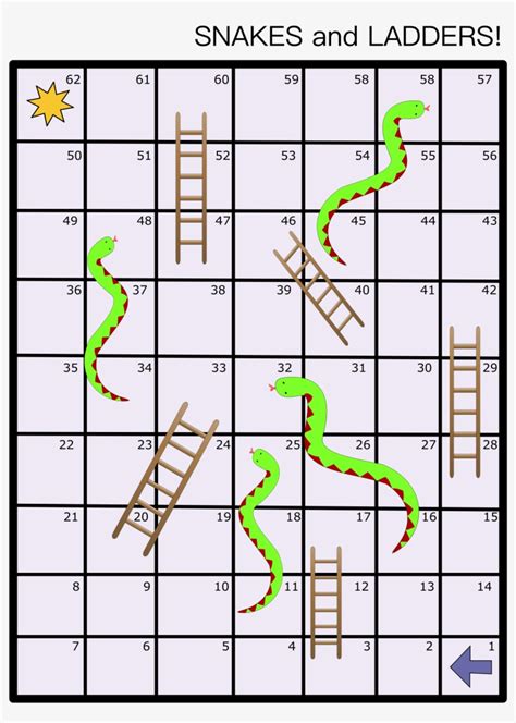 Download Transparent Template Board Game - Free Printable Board Games Snakes And Ladders ...