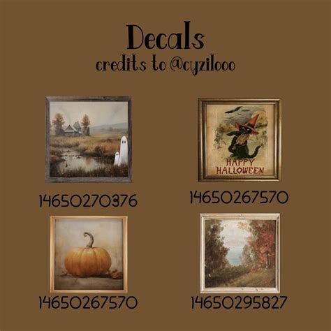 Fall Decals For Bloxburg Fall Decal Halloween Decals Bloxburg Nbkomputer