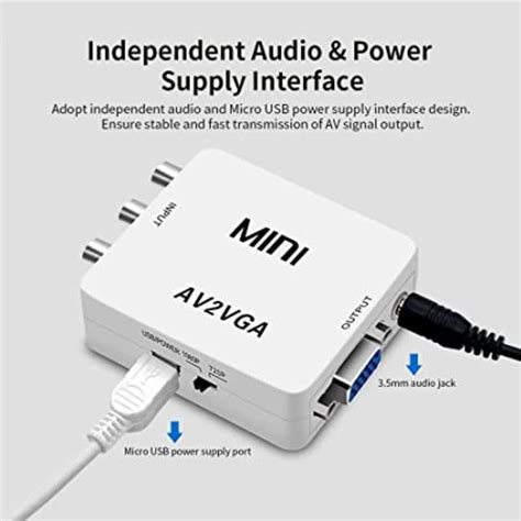 Mini AV2VGA to Video Converter,, TV Set-Top Box Audio Video Converter ...