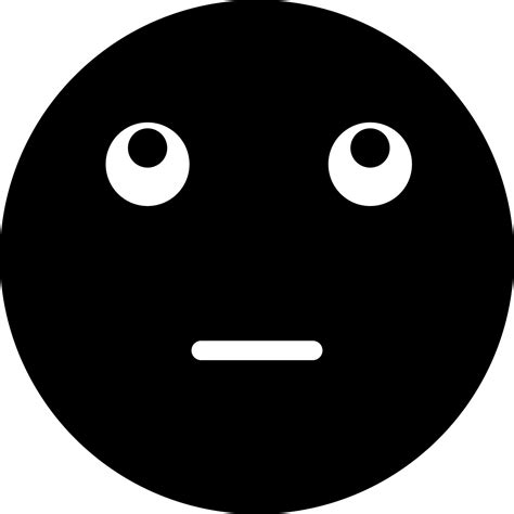 Thinking Emoji Face Character In Black And White Color 24253639 Vector