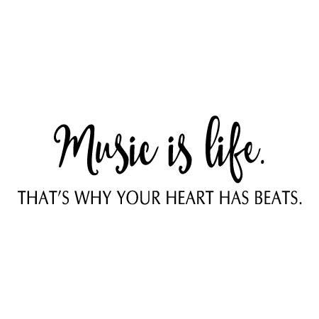 Music is Life Wall Quotes™ Decal | WallQuotes.com