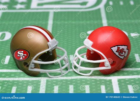 Helmets for the San Francisco 49ers, and Kansas City Chiefs, Opponents ...