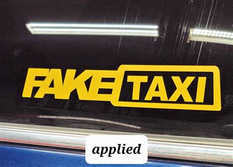 Fake Taxi Vinyl Decal Etsy