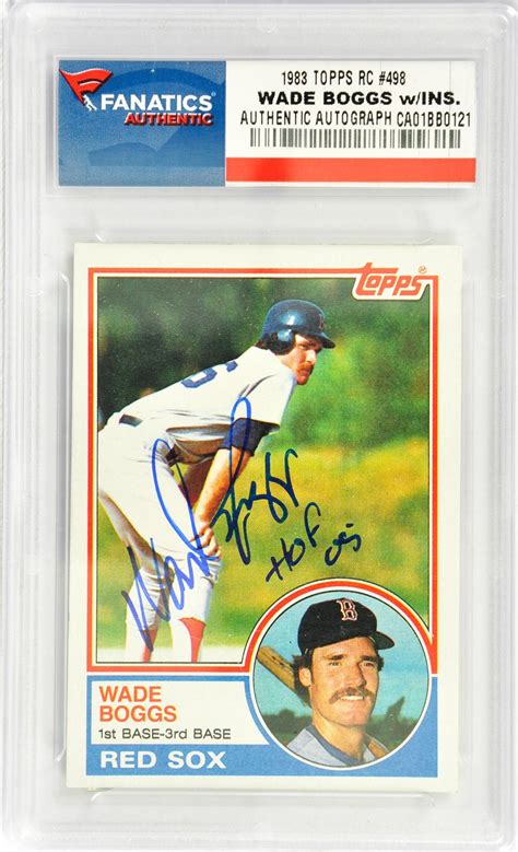 Wade Boggs Boston Red Sox Autographed 1983 Topps 498 Rookie Card With