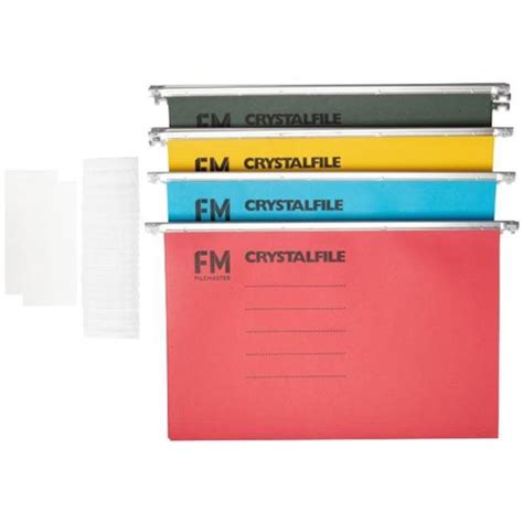 Fm Crystalfile Suspension File Foolscap Rainbow Pack Of 20 Officemax Nz