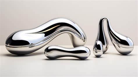 Premium AI Image Inflated Metal Objects Creating A Realistic 3D