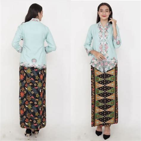 Jual Fk Set Kebaya Encim Motif Bunga Kebaya Encim Katun Bordir