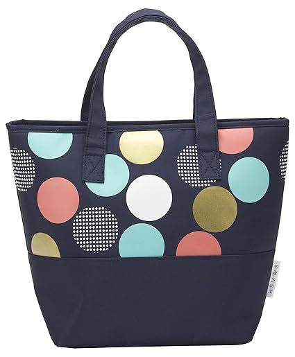 Smash Layla Insulated Lunch Bag With Coloured Spots Navy