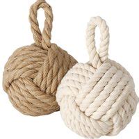 Maritime Türstopper Knoten aus Jute 100 Baumwolle zwei Farben