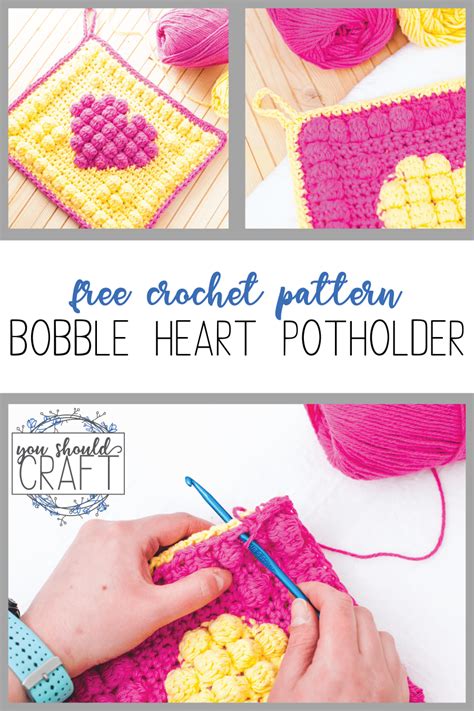 Free Bobble Heart Crochet Pattern Learn How To Make This Colourful