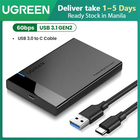 CODUGREEN USB C Hard Drive Enclosure 2 5 Inch USB 3 1 Gen 2 Type C To