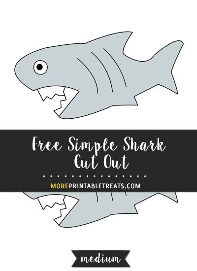 Simple Shark Cut Out – Medium