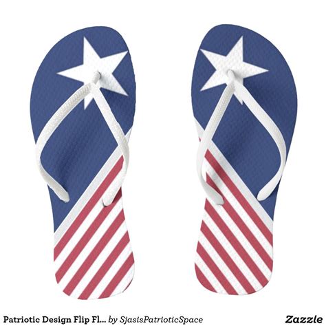 Patriotic Design Flip Flops Mens Flip Flops Slipper Sandals Star