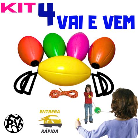 Brinquedo Vai Vem - kit 4 Vai e Vem Brinquedo Divertido Diversas Cores | Shopee Brasil