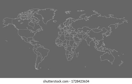 World Map Borders World Map Continents Stock Vector (Royalty Free ...