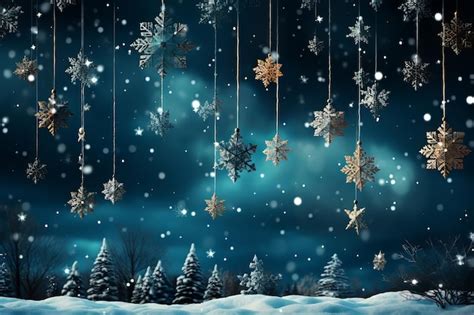 Premium AI Image | Snowflakes frost and abstract decoration