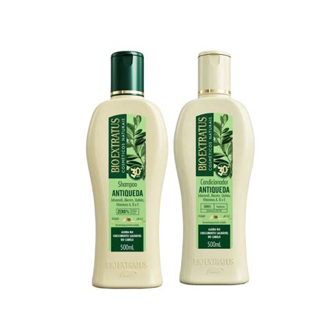 Kit Shampoo Condicionador Jaborandi Bio Extratus 500ml Antiqueda E