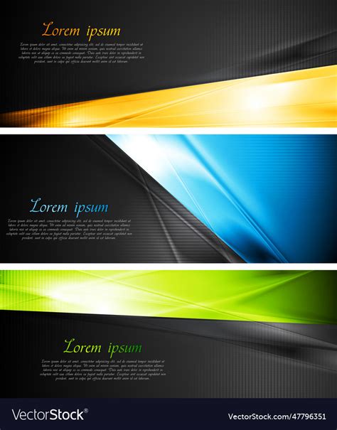 Vibrant Banners Royalty Free Vector Image Vectorstock