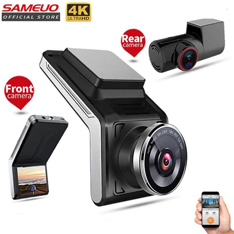Купить Sameuo U2000 Dash Cam Передняя и задняя камера 4k 2160P 2 камеры ...