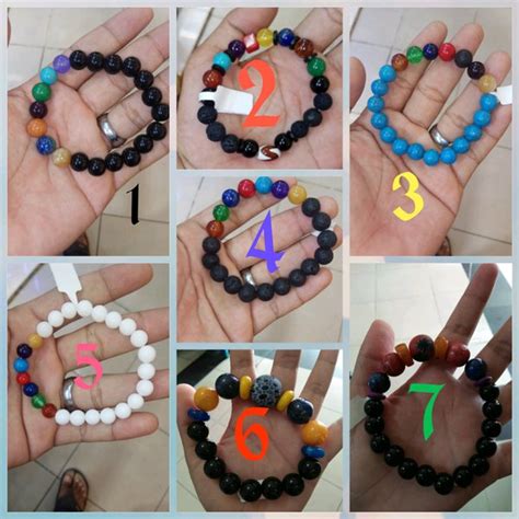 Jual Gelang Batu Akik Alam Tujuh Cakra Asli Natural Di Lapak Ar Rahman