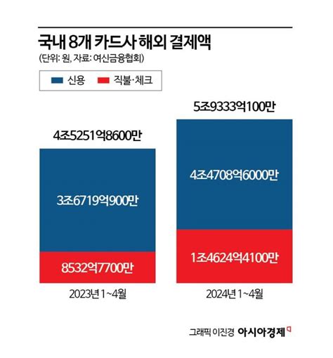 카드사 여행족 공략에 해외결제액 늘지만수익성은 글쎄 아시아경제