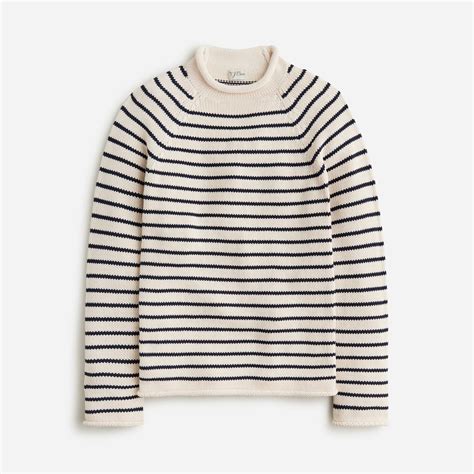 Jcrew 1988 Heritage Cotton Rollneck™ Sweater In Stripe For Men