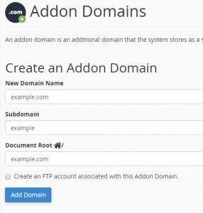 How To Create And Manage Addon Domains In CPanel