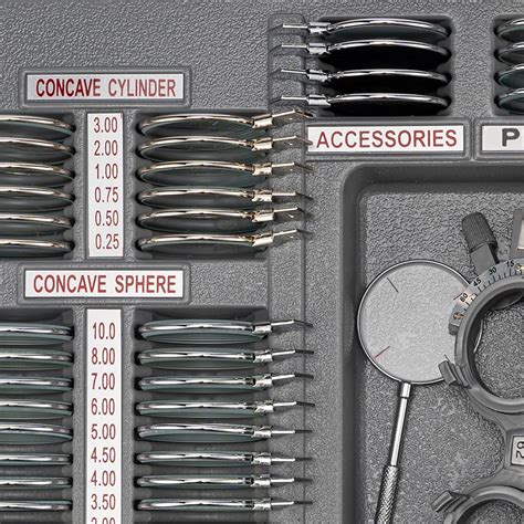 Juego De Lentes De Prueba Equipo De Optometr A Ptica De Prueba De