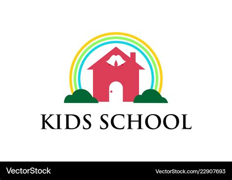 Kids school logo Royalty Free Vector Image - VectorStock