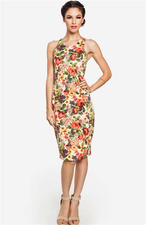 Floral Print Midi Dress In Floral Multi Dailylook