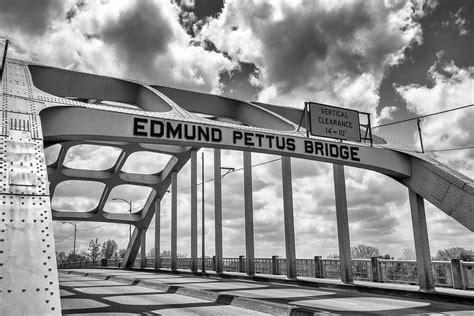 Edmund Pettus Bridge Monochrome Photograph By Joseph S Giacalone Fine