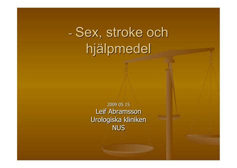 Sex Stroke Och Hjälpmedel Stroketeam