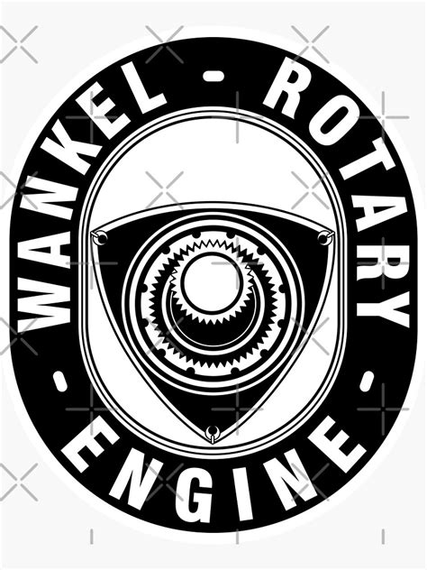 Wankel Rotary Engine Sticker By M Arts Redbubble