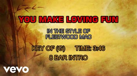 Fleetwood Mac You Make Loving Fun Karaoke Youtube